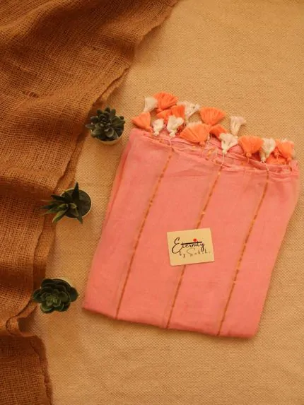PEACH SUTI SAREE