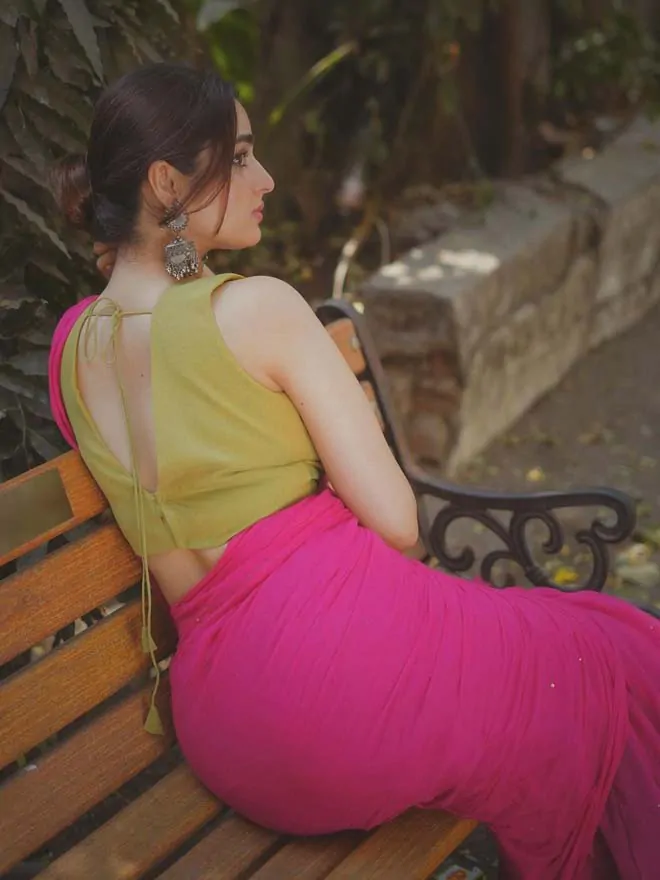 Pink tara saree