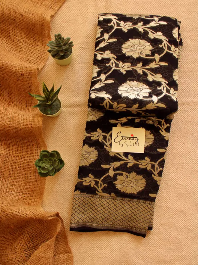 Black Banarasi Saree
