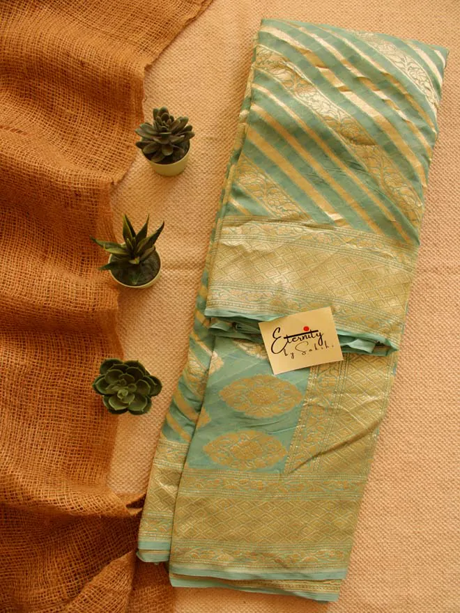 Sea Green Banarasi Saree