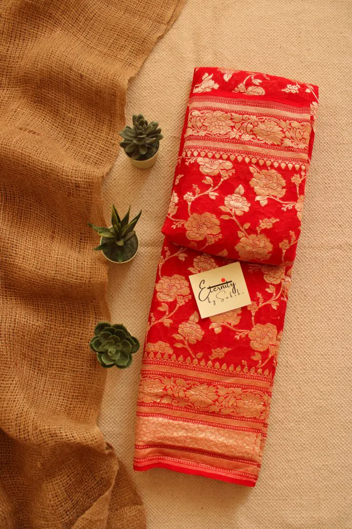 Red Banarasi Saree