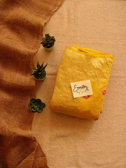 Yellow Banarasi Saree