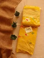 Yellow Banarasi Saree