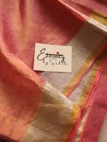 Pink Lining Metallic Linen Saree