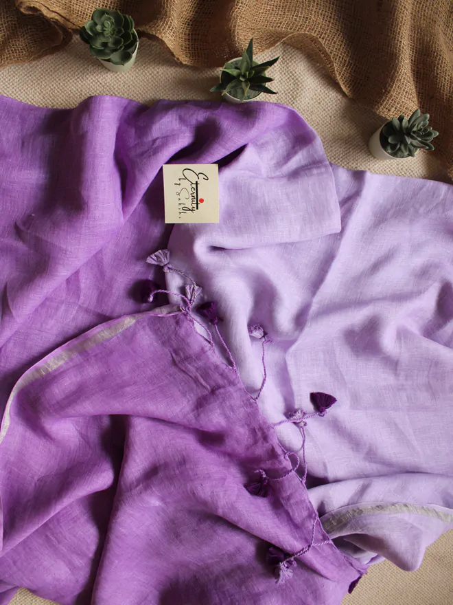 Lilac Ombre Saree