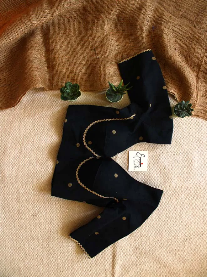 Black Nazakat Ready-2-Wear Blouse