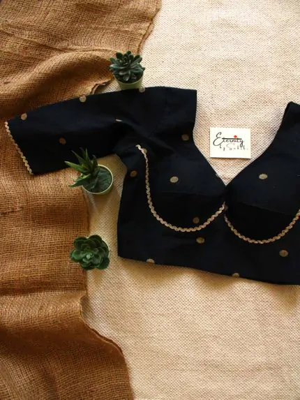 Black Nazakat Ready-2-Wear Blouse