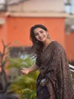 Charcoal Mangalgiri Saree