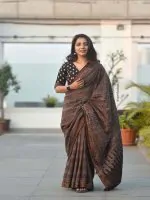 Charcoal Mangalgiri Saree