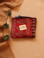 Red Ajrakh Mul Saree