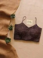 Black Chequered Ready to wear blouse