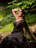 Black Parallel Universe Saree