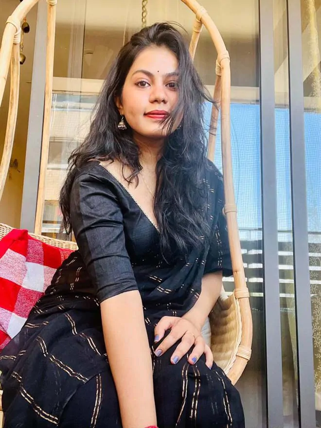 Black Parallel Universe Saree