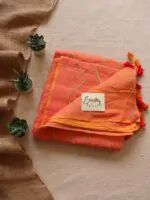 Peach Meena Saree