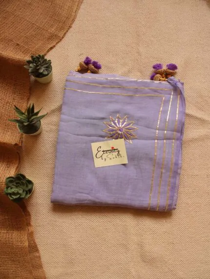 Lavender Chandani Saree