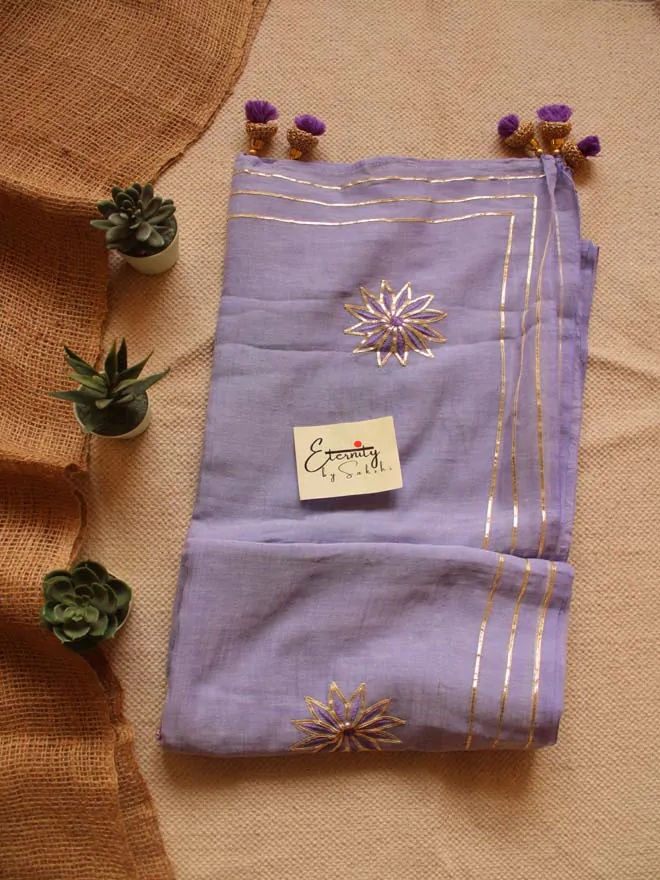 Lavender Chandani Saree