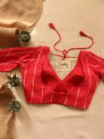 Red Ikat Blouse
