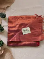 Brown Metallic Mul Saree