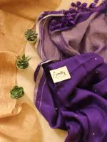 Purple Raina Linen Saree