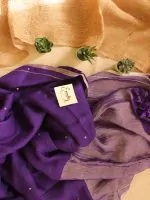 Purple Raina Linen Saree