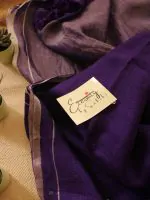 Purple Raina Linen Saree