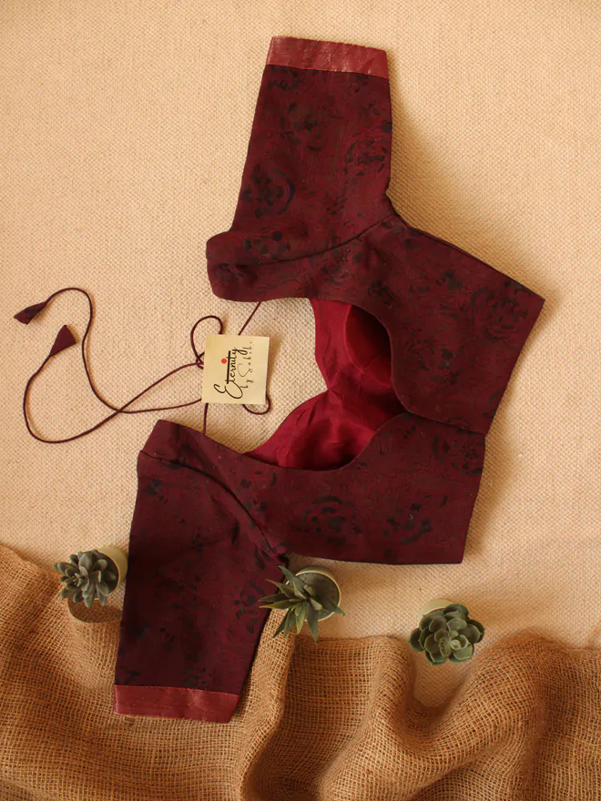 Maroon Mangalgiri Blouse