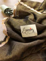 Black Thread of Zari Linen Saree
