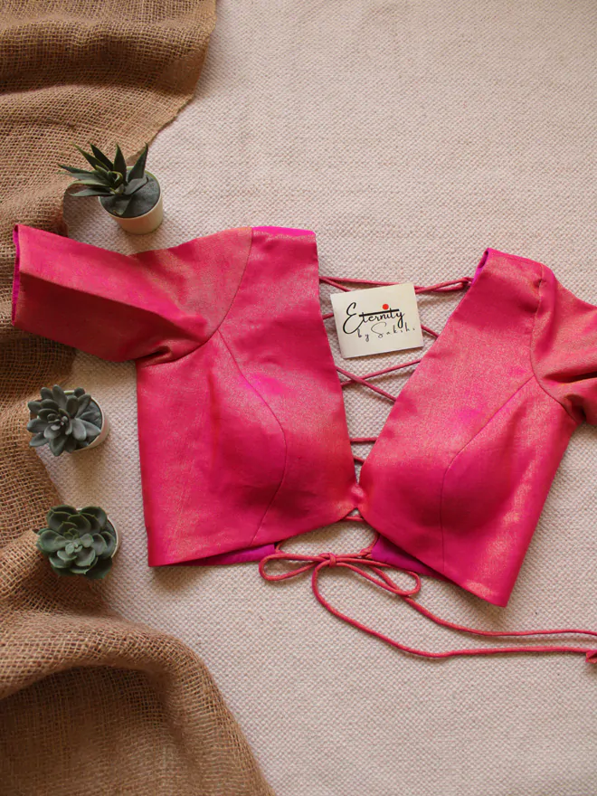 Gulaabi Backless Blouse