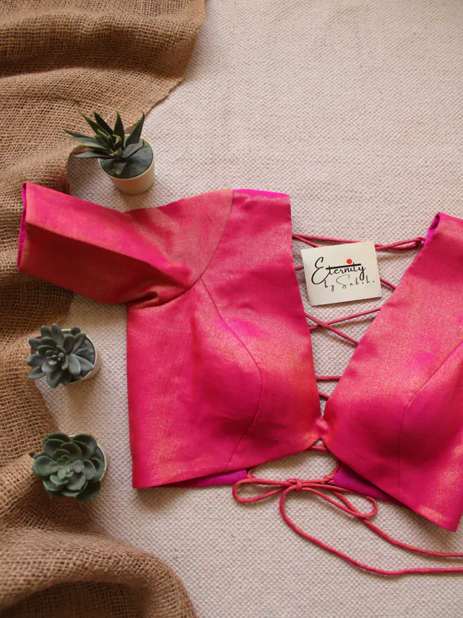 Gulaabi Backless Blouse