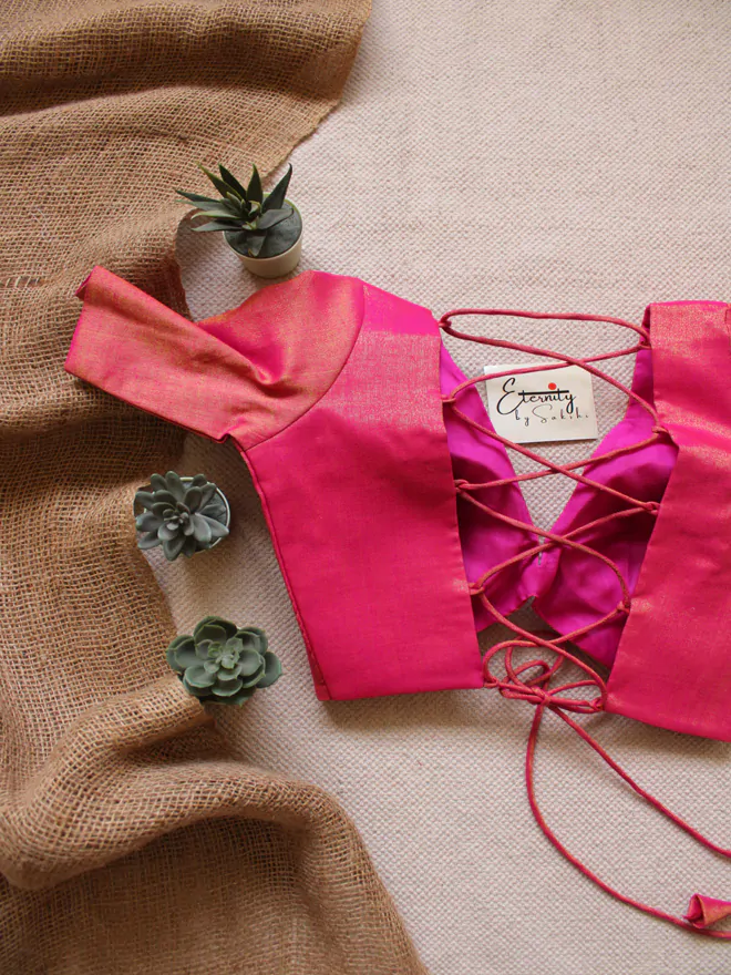 Gulaabi Backless Blouse
