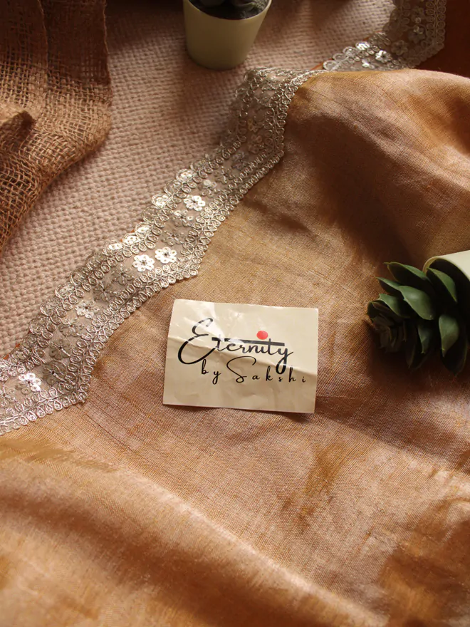 Turmeric Metallic Linen Saree