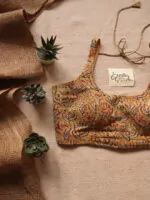 Pale Yellow Kalamkari Blouse