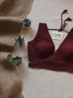 Maroon Cutout Blouse