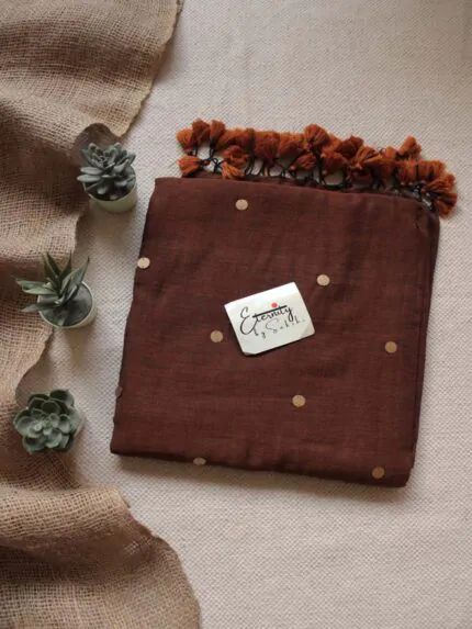 Brown Impression Saree