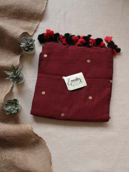 Maroon Impression Saree
