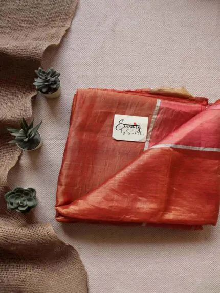 Aza Metallic Linen Saree