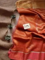 Aza Metallic Linen Saree