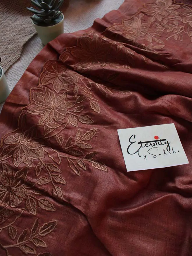 Caramel Tussar Saree