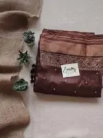 Chocolate Silk Linen Saree