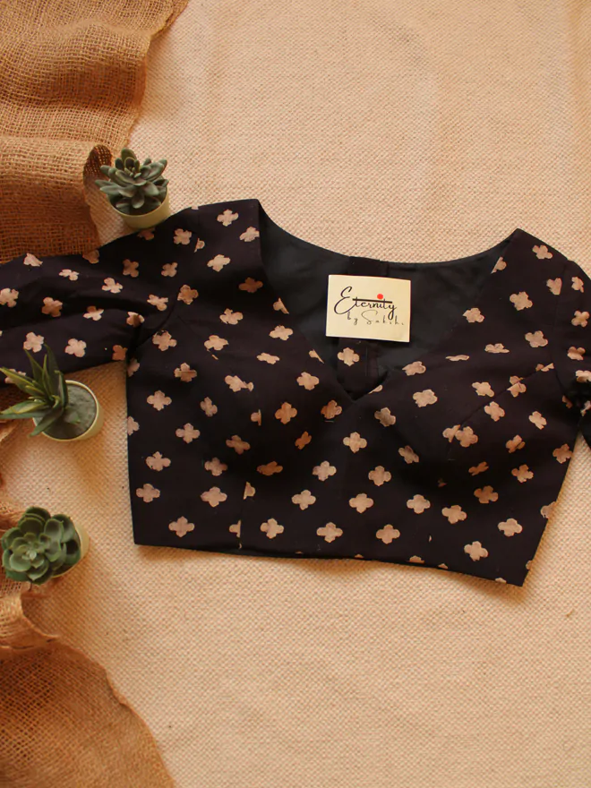 Black Ajrakh Blouse