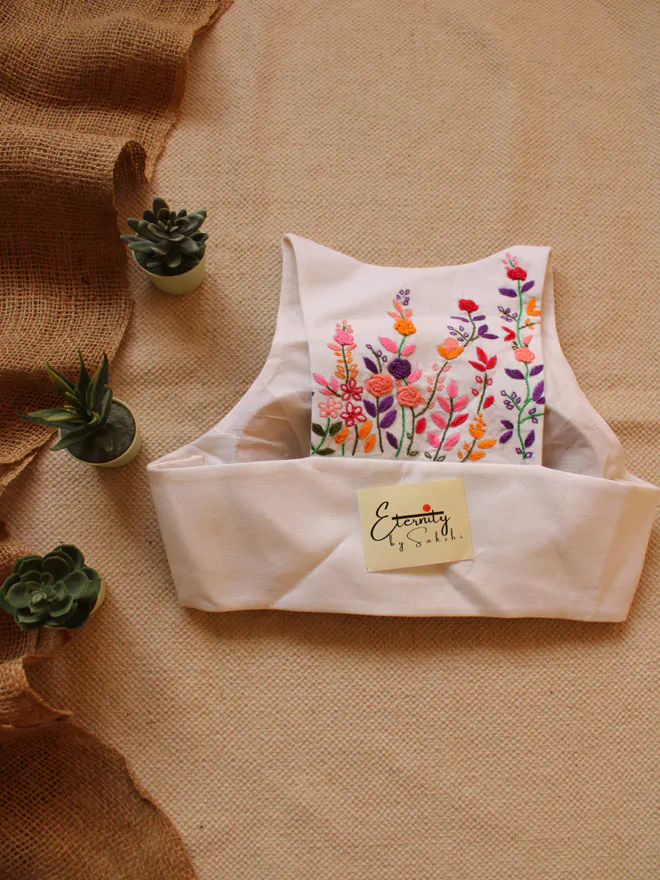 Gulmohar White Blouse