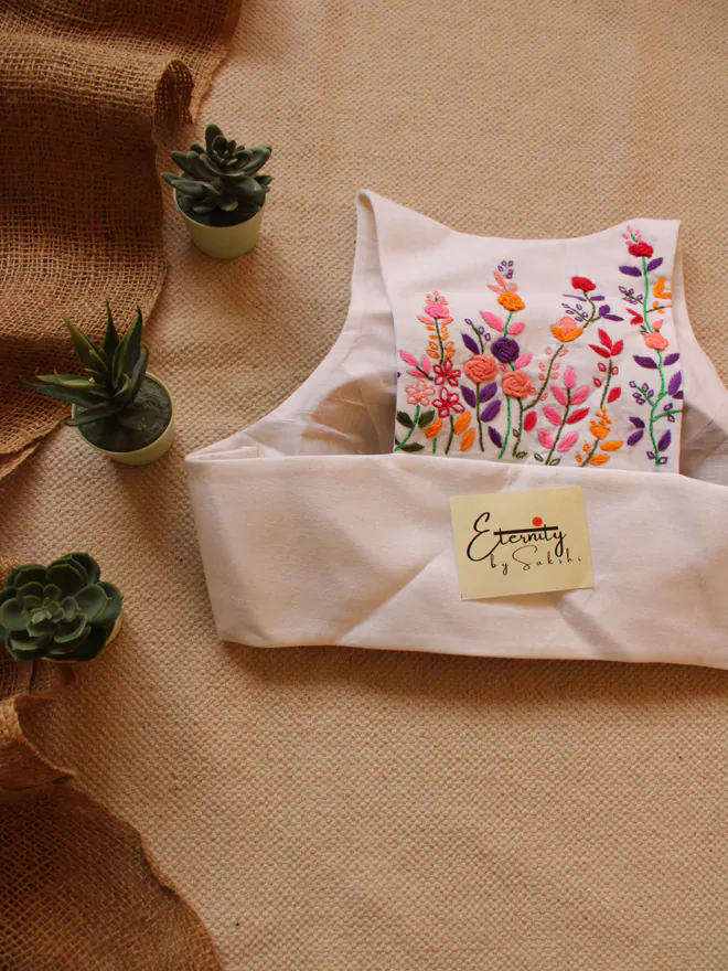 Gulmohar White Blouse