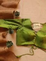 Green Backless Blouse