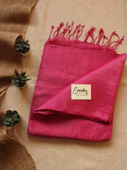 Gulaabi Stripes Linen Saree