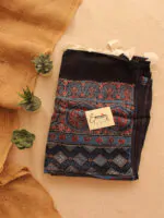 Indigo Modal Ajrakh Saree