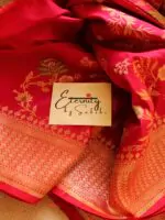 Pink Handwoven Minakari Silk Banarasi Saree