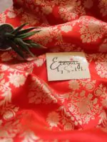 Orange Handwoven Silk Banarasi Saree 1