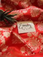 Orange Handwoven Silk Banarasi Saree 1