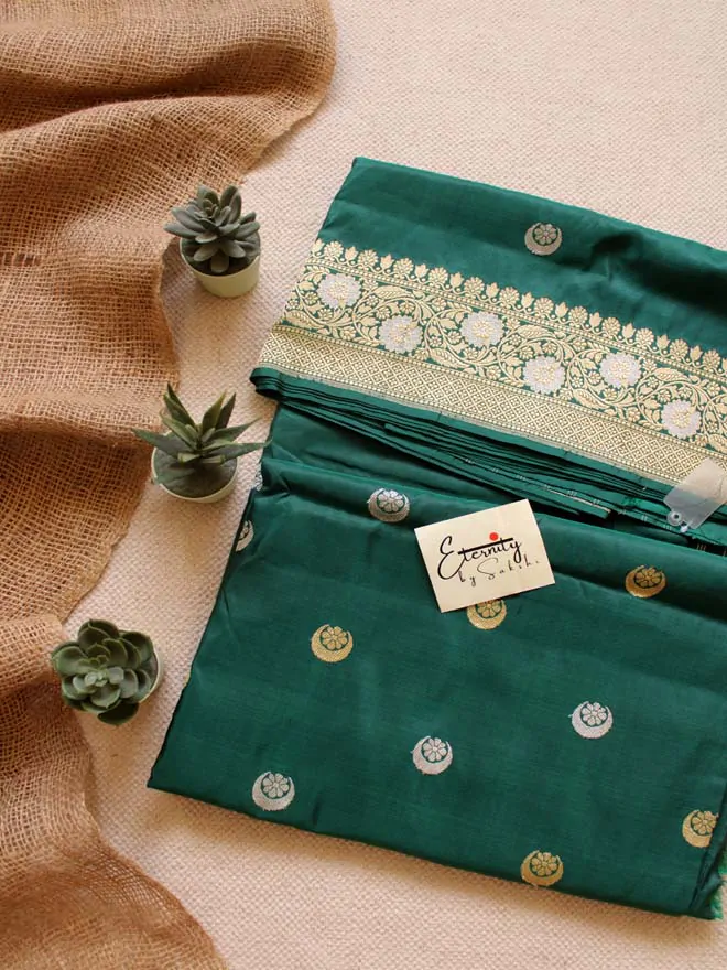 Green Handwoven Silk Banarasi Saree