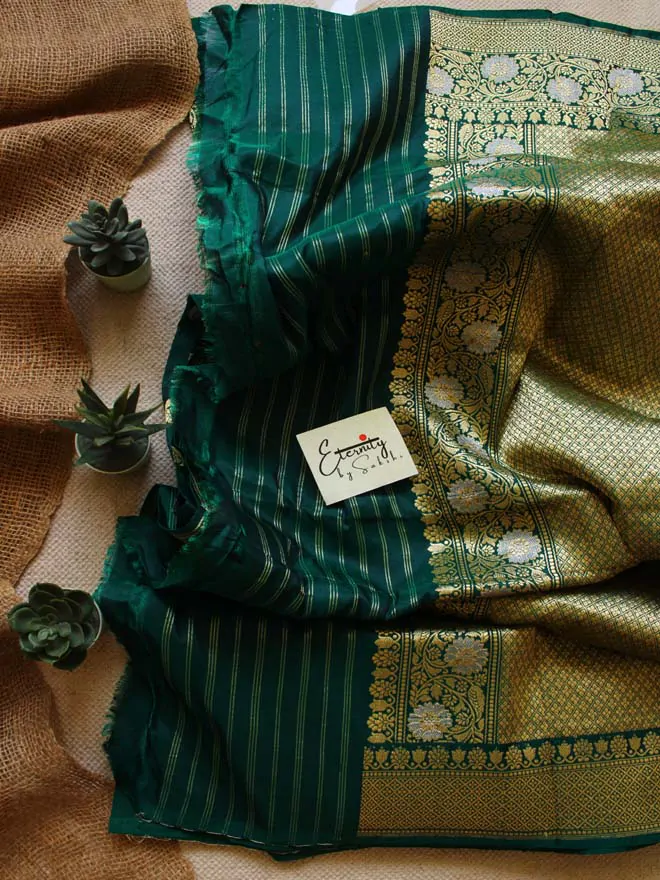 Green Handwoven Silk Banarasi Saree